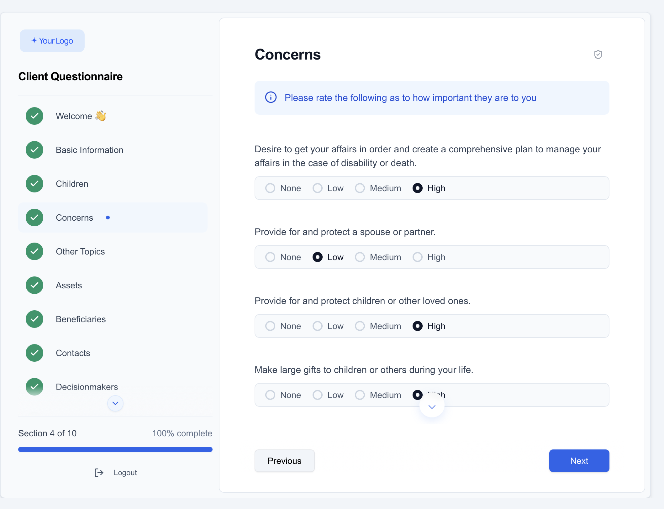 Intake workflow background