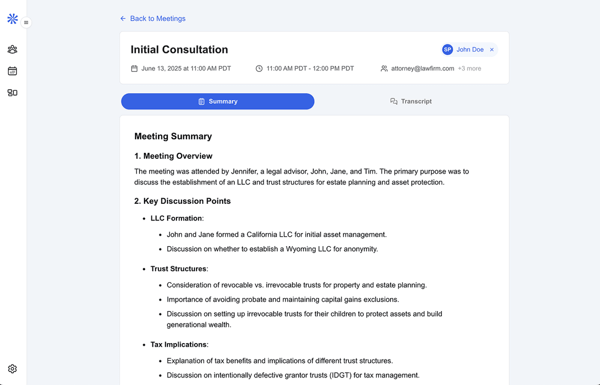 Relaw Legal AI Notetaker